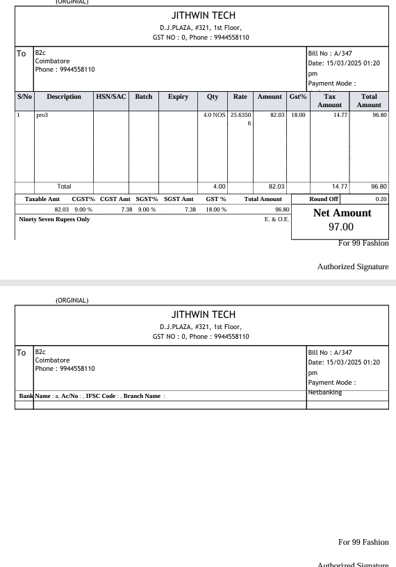 Invoice Sample 3